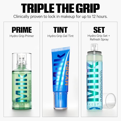 Milk Makeup Hydro Grip Hydrating Gel Skin Tint – 12HR Lightweight Buildable Coverage with Hyaluronic Acid for Natural Dewy Finish – Non-Comedogenic – 9 Medium Tan w/Warm Undertones, 1oz Milk MakeupAu supplements