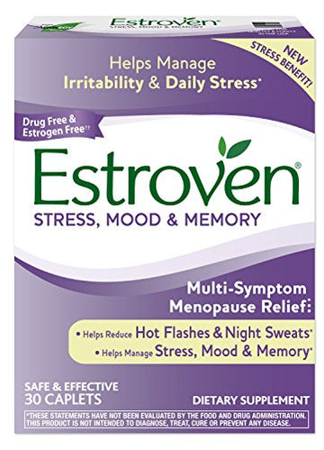 Estroven Stress Plus Mood & Memory | Menopause Relief Dietary Supplement | Safe Multi-Symptom Relief EstrovenAu supplements