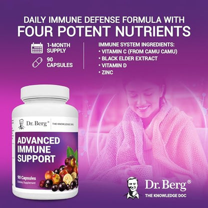 Dr. Berg's Advanced Immune Support - Daily Immunity Multi-System Defense Supplement Dr. Berg NutritionalsUS supplements