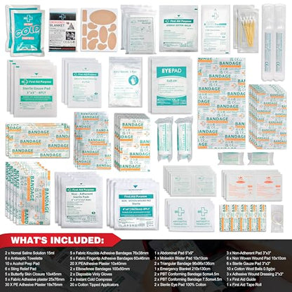 General Medi 160 Piece First Aid Kit Bag Refill Kit - Includes Eyewash, Instant Cold Pack General MediUS supplements