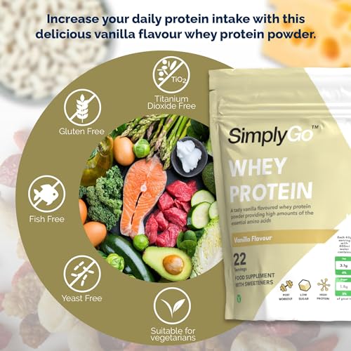 SimplyGo Whey Protein Powder | 900g | Simply Add 30g to Water, Juice or Shakes Simply SupplementsUS supplements
