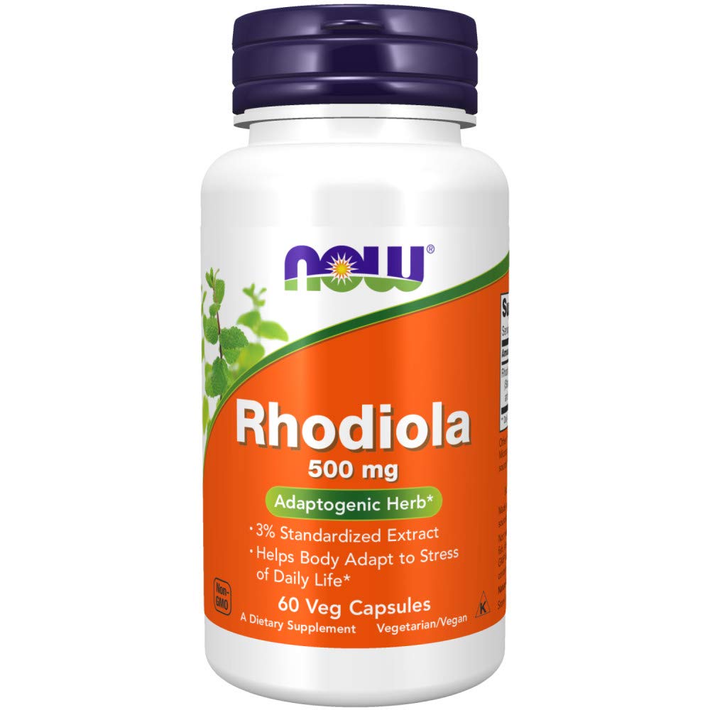 NOW Supplements, Rhodiola 500 mg, Helps Body Adapt to Stress of Daily Life*, Adaptogenic NOWAu supplements
