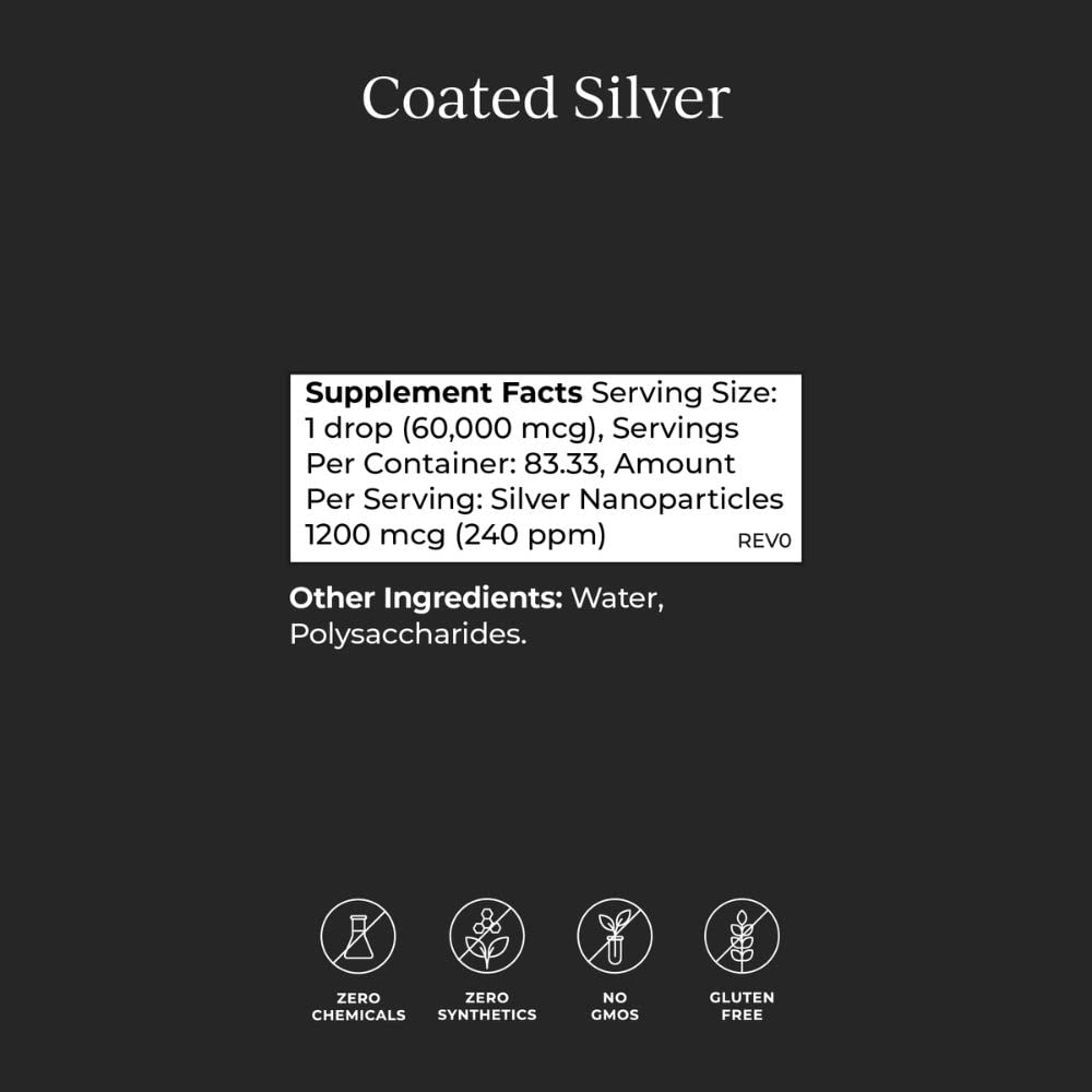CYMBIOTIKA Colloidal Silver Liquid Supplement with Coated Silver, 20,000 PPM Mineral Concentrate, Immune Support Supplement for Adults, Easy to Use, 5 ml CYMBIOTIKAUS supplements