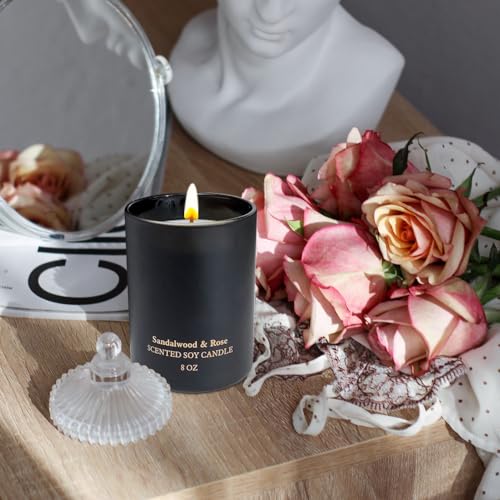 Sandalwood Rose Scented Candles, Christmas Birthday Candle Gifts for Women, Best Friends Kelly's Custom CandlesAu supplements