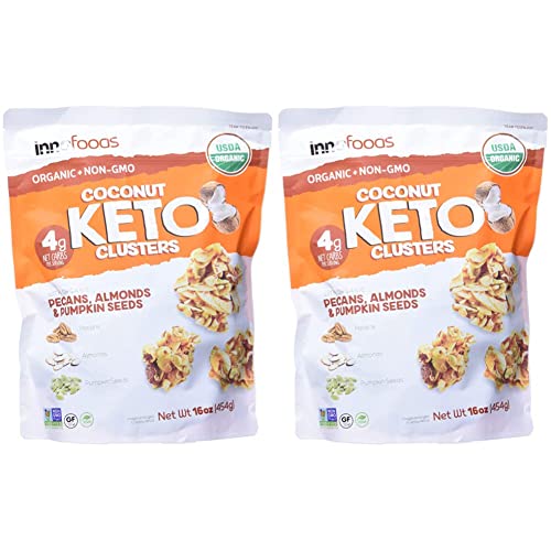 Inno Foods Organic Coconut Keto Cluster (Net Wt 16 Ounce), (Pack of 2) Inno FoodsUS supplements
