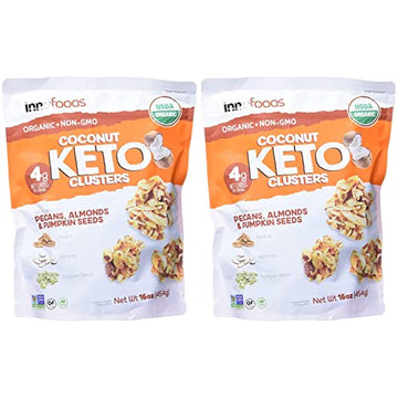 Inno Foods Organic Coconut Keto Cluster (Net Wt 16 Ounce), (Pack of 2) Inno FoodsUS supplements