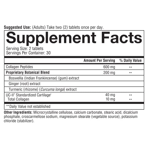 Youtheory Joint Complex with UC-II, 60 Count (1 Bottle) YouTheoryAu supplements