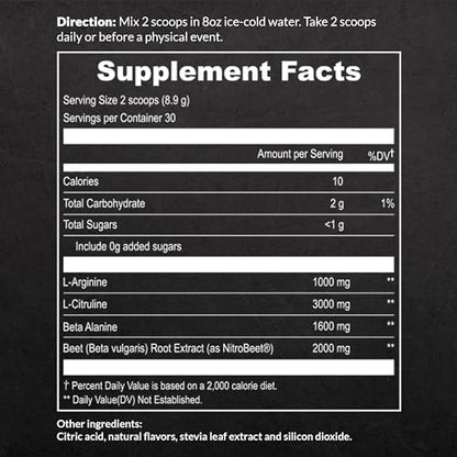 UpNourish Beet Root Powder Nitric Oxide Booster - L arginine L Citrulline Supplements UpNourishUS supplements