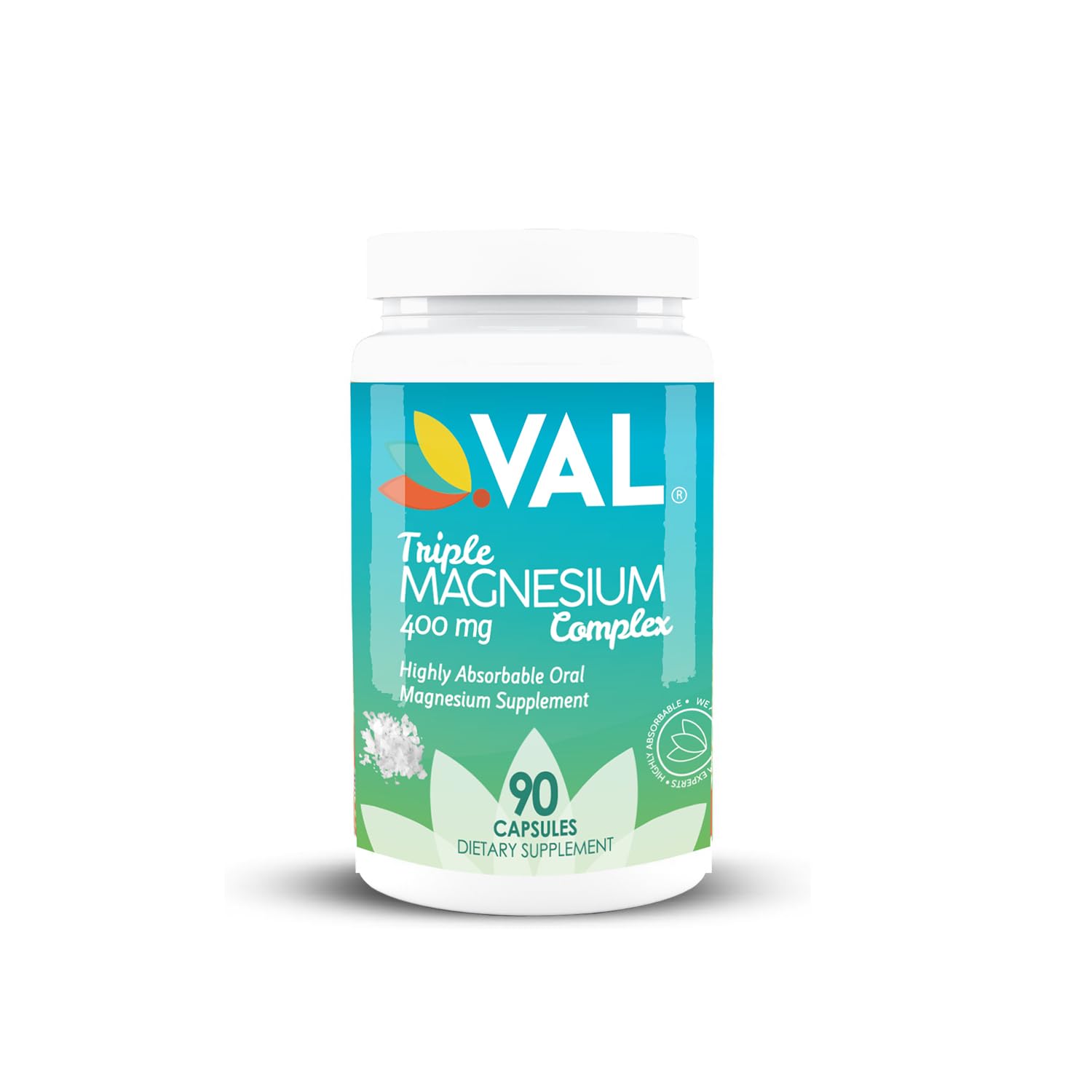 VAL Triple Magnesium Complex 400mg (Glycinate, Taurate & Citrate) for Muscle Relaxation, Sleep & Calm Energy, Vegan, Non-GMO, 90 Capsules VALAu supplements