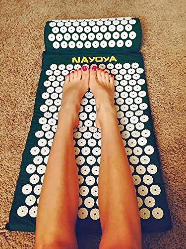 NAYOYA Neck and Back Pain Relief - Acupressure Mat and Neck Pillow Set - Relieves Stress and Sciatic Pain NAYOYAAu supplements