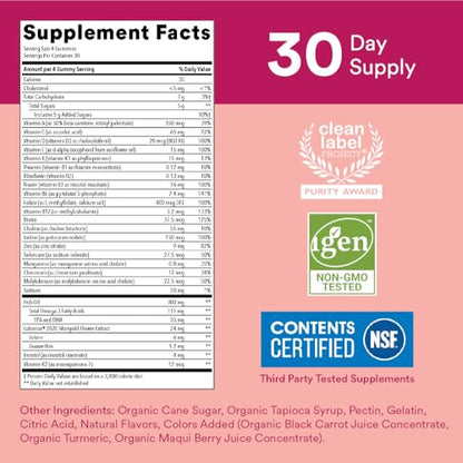 SmartyPants Teen Girl Multivitamin Gummies: Omega 3 Fish Oil (EPA/DHA), Vitamin D3 SmartyPantsUS supplements