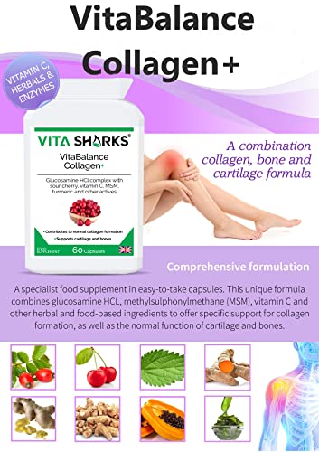 VitaBalance Collagen+ 60 Capsules for Skin, Hair, Nails, Joints & Connective Tissue Vita SharksAu supplements