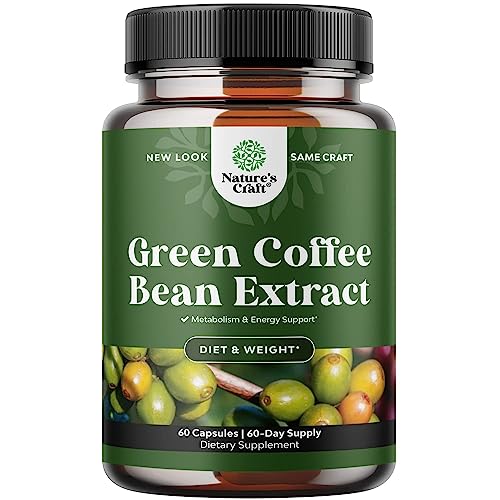 Pure Green Coffee Bean Extract Supplement – Best for Weight Loss Appetite Suppressant Natures CraftUS supplements