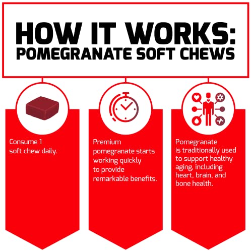 Force Factor Pomegranate Soft Chews for Healthy Aging, Heart Health, Bone Health Force FactorAu supplements