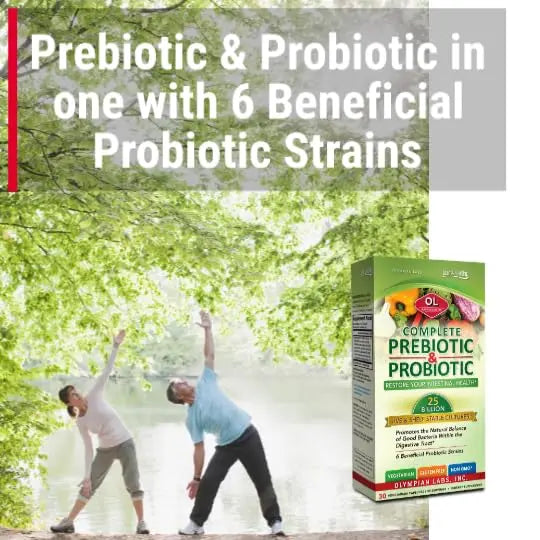 Olympian Labs Complete Prebiotic and Probiotic Supplement - 25 Billion Live Shelf Stable Cultures - 30 Vegetarian Capsules Olympian LabsAu supplements