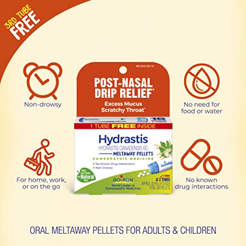 Boiron Hydrastis Canadensis 6C Homeopathic Medicine for Post-Nasal Drip Relief, Excess Mucus BoironAu supplements