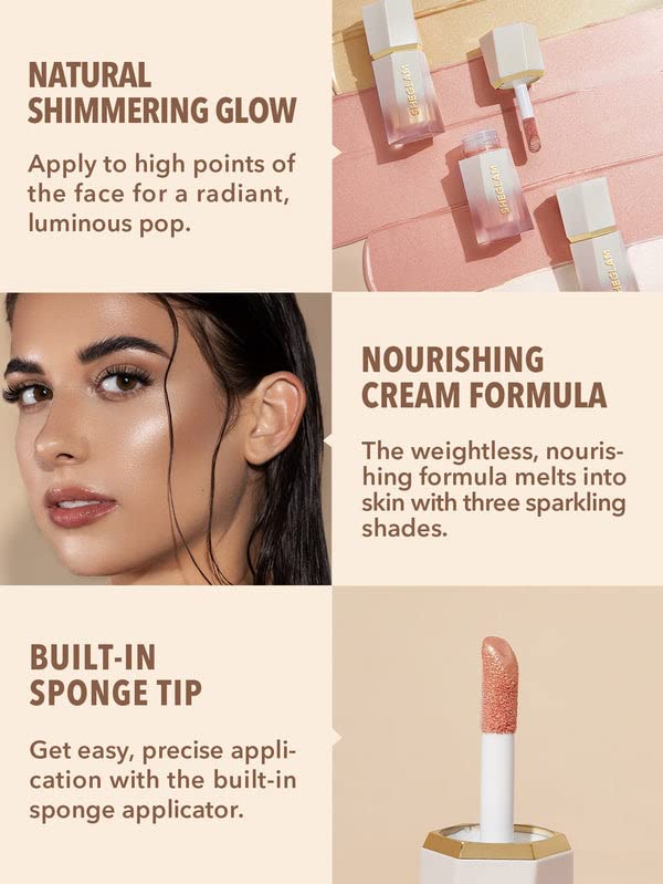 SHEGLAM Glow Bloom Liquid Waterproof Highlighter Long Lasting Cream Highlighter with Shimmer Dewy Finish - Vanilla Frost SHEGLAMAu supplements