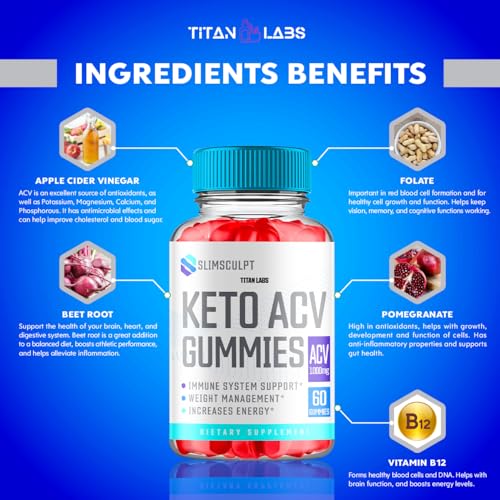 Slimsculpt Keto ACV Gummies, Slim Sculpt Keto ACV Gummies Advanced Weight Loss 1000MG Titan LabsUS supplements