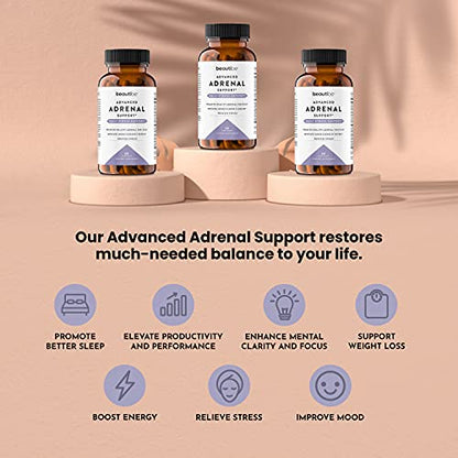 Adrenal Support for Women & Men – Cortisol Manager – Natural Stress Relief Supplement BeautiBeUS supplements