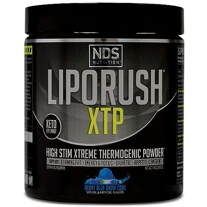 LIPORUSH NDS Nutrition XTP Thermogenic Fat Burner with L-Carnitine - Energy, Focus LIPORUSHUS supplements