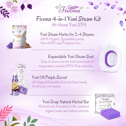 FIVONA Yoni Care Kit 4 in 1 - pH Balanced Natural Yoni Oil, Herbal Bar Soap for Feminine V Wash, Detox FIVONAAu supplements