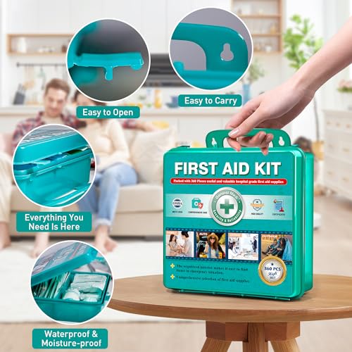 General Medi 360 Pieces Hardcase First Aid Kit - Comprehensive Large First Aid Box General MediAu supplements
