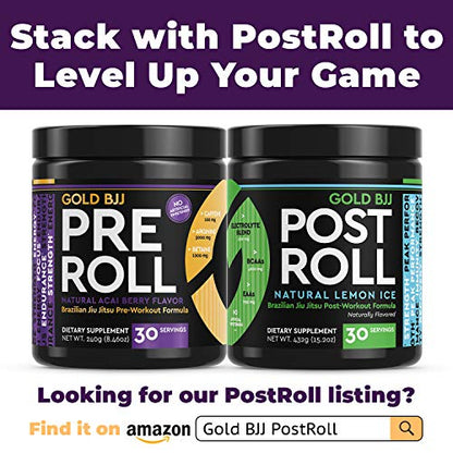 Gold BJJ PreRoll - Jiu Jitsu Pre Workout Supplement for Energy, Focus, and Endurance Gold BJJUS supplements
