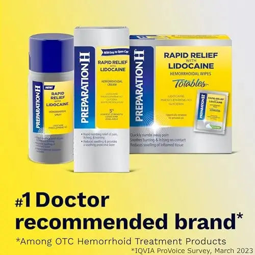 Preparation H Rapid Relief Hemorrhoid Cream with Lidocaine, Numbing Relief for Swelling, Pain, Burning and Itching - 0.75 Oz Tube Preparation HAu supplements