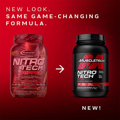 Protein Powder for Weight Loss - MuscleTech Nitro-Tech Ripped - Whey Protein Powder MuscleTechUS supplements