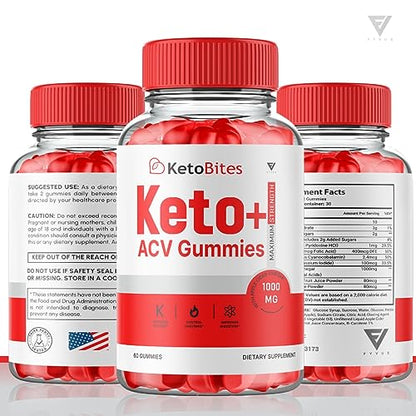 (2 Pack) Keto Bites ACV Gummies, KetoBites Keto ACV Gummies Advanced Weight Loss FyvusUS supplements