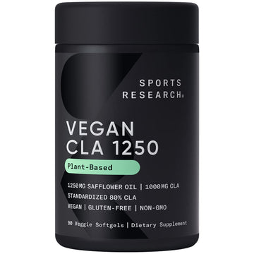 Sports Research Vegan CLA - 1250mg with Active Conjugated Linoleic Acid for Men Sports ResearchAu supplements