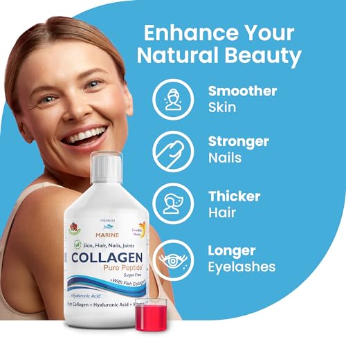 Swedish Nutra Liquid Marine Collagen - Sugar Free Berry Flavour | Minimize Fine Lines, Wrinkles & Improve Skin Elasticity Swedish NutraUS supplements