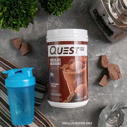 Quest Nutrition Chocolate Milkshake Protein Powder, 22g Protein, 2g Net Carbs, 1g Sugar Quest NutritionUS supplements