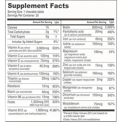 BariatricPal Multivitamin ONE 1 per Day! Bariatric Multivitamin Chewable with 45 mg of Iron | Orange Citrus | Vitamin for Bariatric Surgery Patients BariatricPalAu supplements