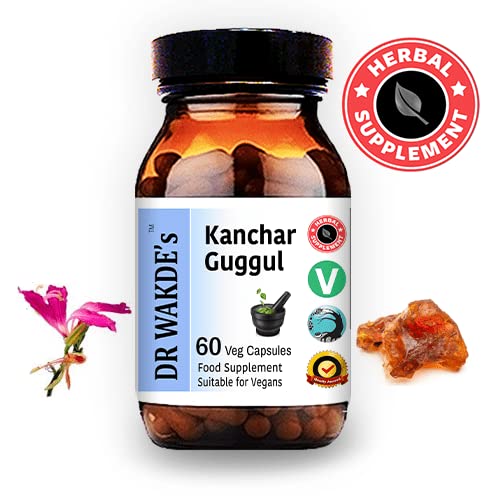 DR WAKDE's Kanchnar Guggul (60 Veg Caps, Ayurvedic Supplement, Vegan, Herbal, Natural, Made in the UK) DR WAKDE'sAu supplements
