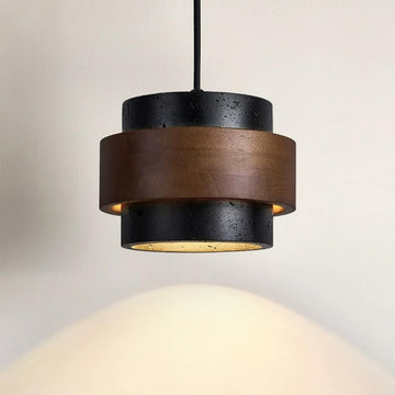 JIANGXMF Nordic Natural Travertine Pendant Light Wabi-sabi Stone Chandelier Retro Industry Hanging Ceiling Lamp for Bedroom Bedside Study Dining Table Lighting (Black) JIANGXMFAu supplements