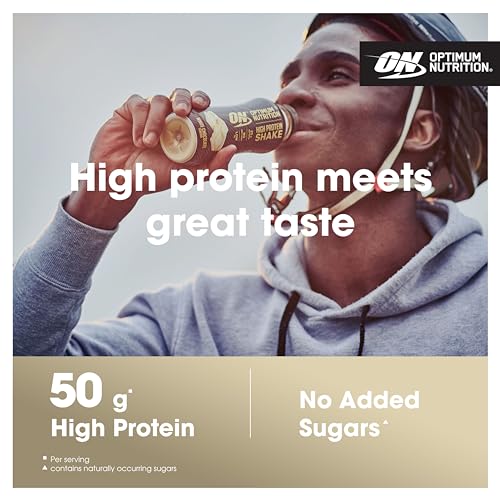 Optimum Nutrition High Protein Shake Bottles, Ready To Drink Healthy Snacks, No added Optimum NutritionUS supplements