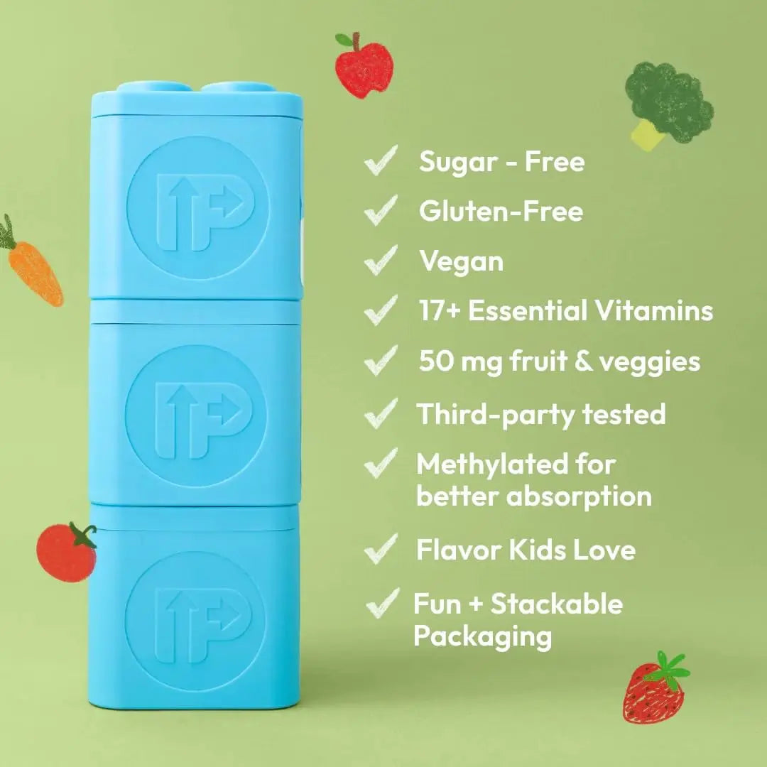 Upright Nutrition Children's Multivitamin | 30 Day Supply | Chewable, Sugar-Free | 17+ Essential Vitamins & Minerals with 50mg of Fruits & Veggies Upright NutritionAu supplements