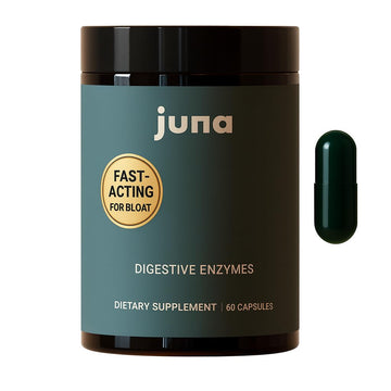 Juna Digestive Enzymes + Probiotic — 3-in-1 Daily Gut Support for Bloat Relief, Smooth Digestion & Microbiome Balance | 15 Enzymes, 5 Probiotics, 8 Botanicals | Vegan, 3rd-Party Tested | 60 Capsules JunaAu supplements