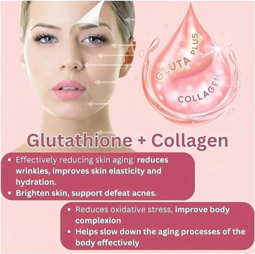 Glutathione Collagen Gummies,Glutathione Collagen Glow Gummies for Dark Spot,60 Pieces NNOVATAu supplements