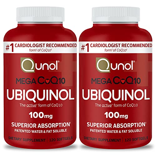 Qunol Mega Ubiquinol CoQ10 100mg Softgels- Superior Absorption - Active form QunolUS supplements