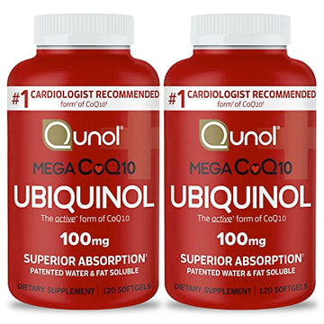 Qunol Mega Ubiquinol CoQ10 100mg Softgels- Superior Absorption - Active form QunolUS supplements