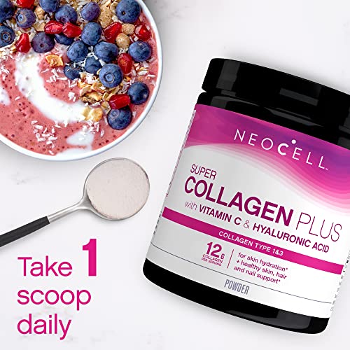 NeoCell Super Collagen Powder, Collagen Plus includes Vitamin C & Hyaluronic Acid NeoCellUS supplements