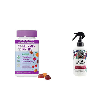 SmartyPants Organic Toddler Multivitamin Gummies & So Cozy Leave in Conditioner for Kids' Curly Hair, 60 Count SmartyPantsAu supplements