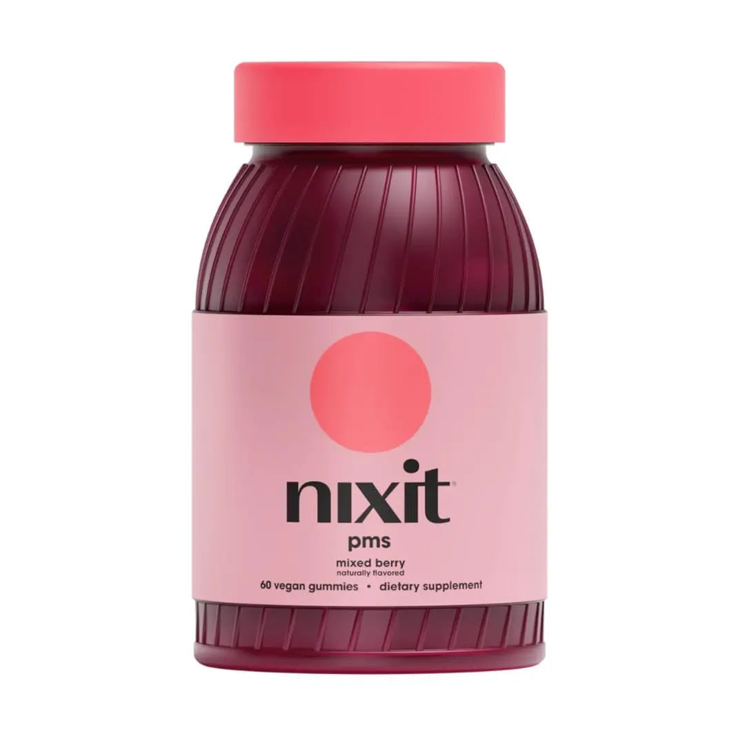 nixit PMS Support Gummies | Chasteberry & Ashwagandha | Vegan | Mixed Berry Naturally Flavoured Supplement | May Help with Relief from Bloating, Cramps, Breast Pain & Mood Swings (60 Gummies) nixitAu supplements