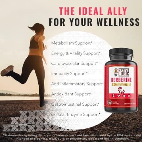 Native Logic Berberine HCL 1200mg with Ceylon Cinnamon, Bitter Melon, and Green Tea Native LogicUS supplements