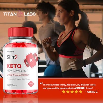 (2 Pack) SlimX Keto ACV Gummies, SlimX Keto ACV Advanced Weight Loss 1000MG Apple Titan LabsUS supplements
